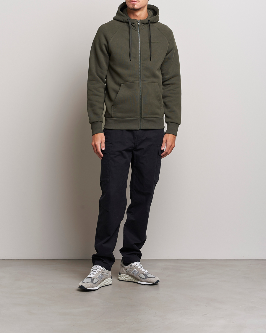 Herre | Trøjer | Peak Performance | Original Logo Full Zip Hoodie Olive Extreme