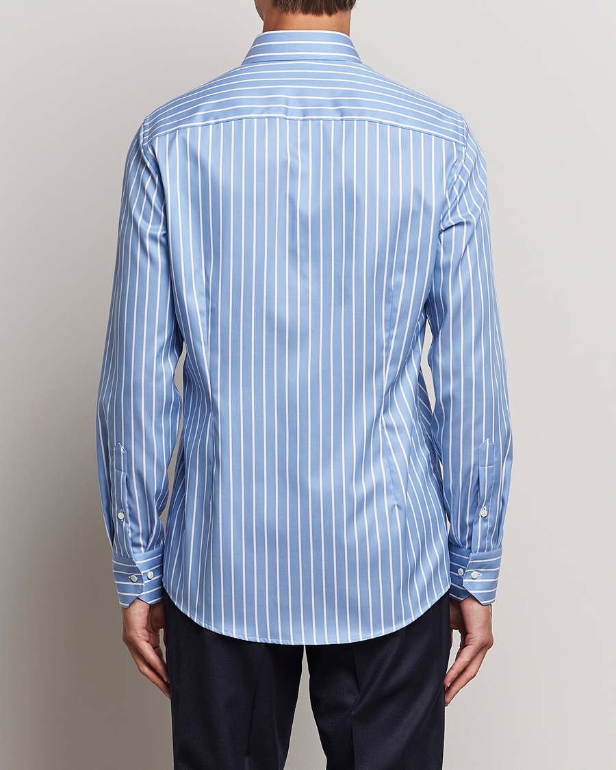 Herre | Skjorter | Stenströms | Slimline Striped Cut Away Shirt Blue