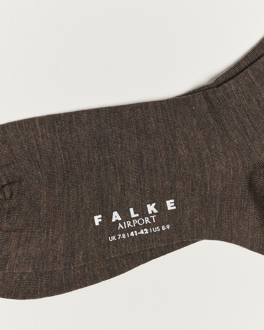 Herre | Wardrobe basics | Falke | Airport Socks Brown Melange