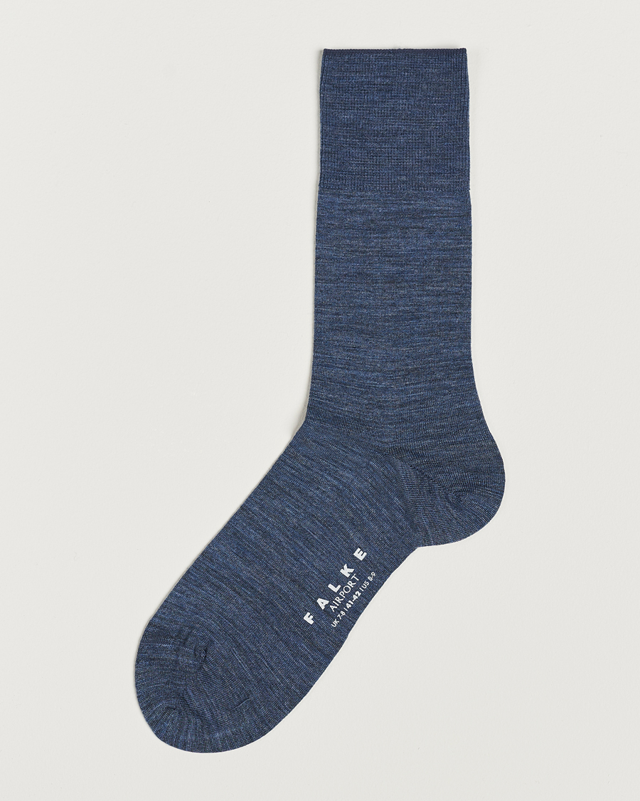 Herre | Undertøj | Falke | Airport Socks Dark Blue Melange