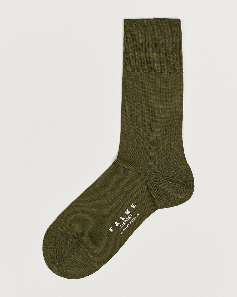Herre | Undertøj | Falke | Airport Socks Artichoke Green
