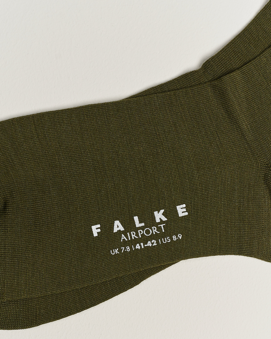 Herre | Undertøj | Falke | Airport Socks Artichoke Green