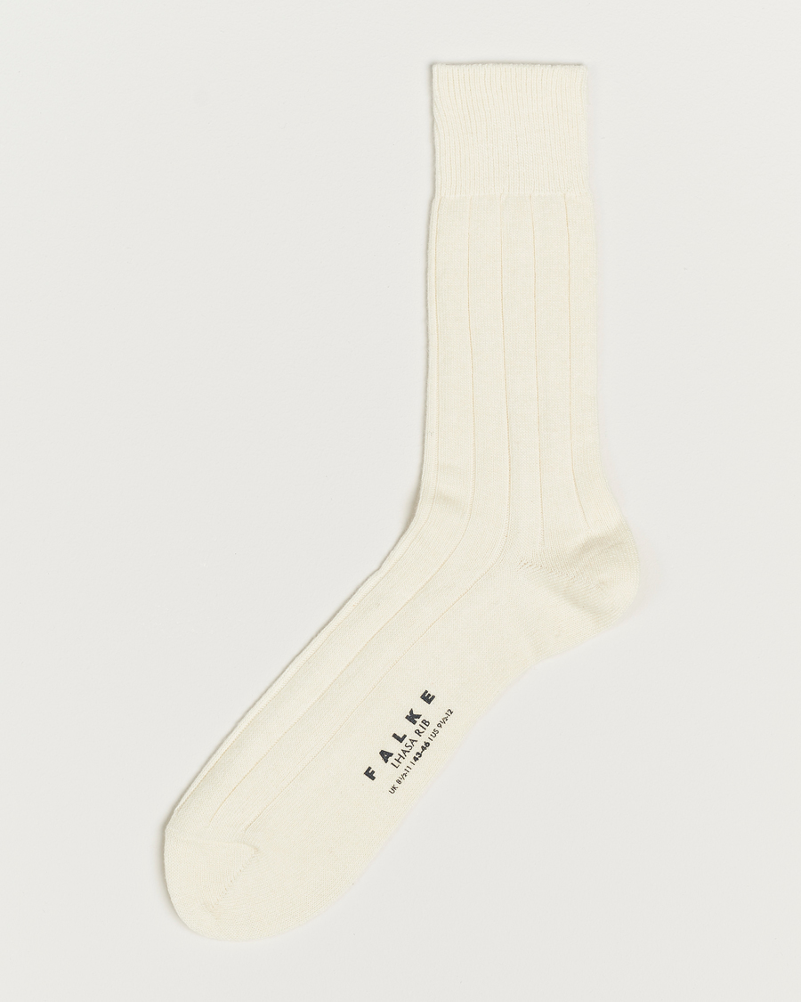 Herre |  | Falke | Lhasa Cashmere Socks Pearl White