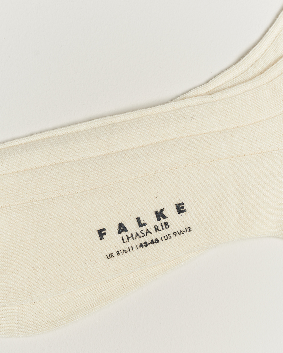 Herre |  | Falke | Lhasa Cashmere Socks Pearl White