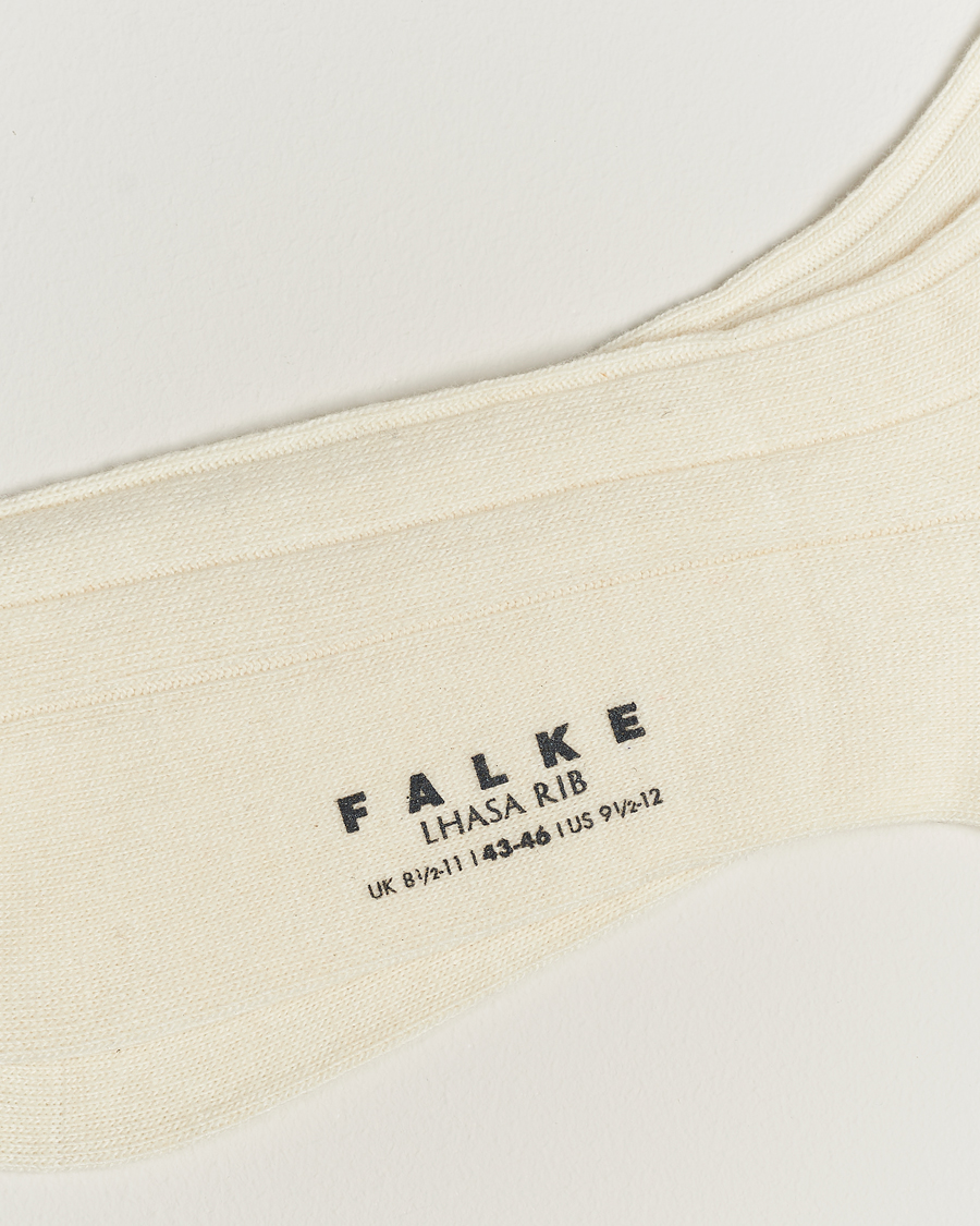 Herre | Undertøj | Falke | Lhasa Cashmere Socks Pearl White