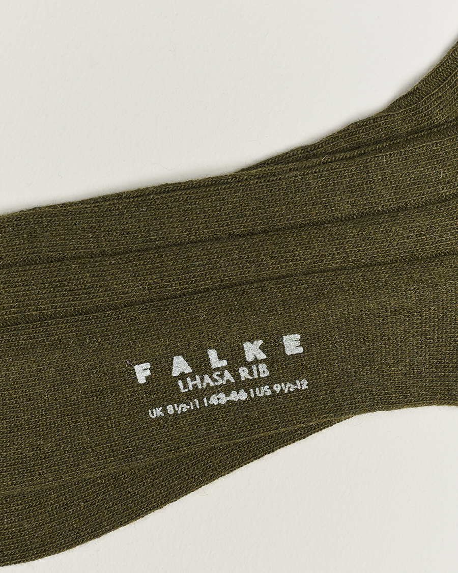 Herre |  | Falke | Lhasa Cashmere Socks Artichoke Green