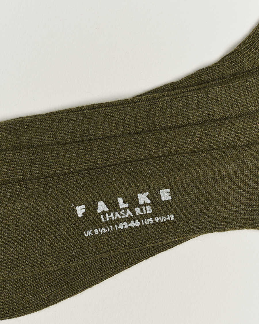 Herre | Undertøj | Falke | Lhasa Cashmere Socks Artichoke Green