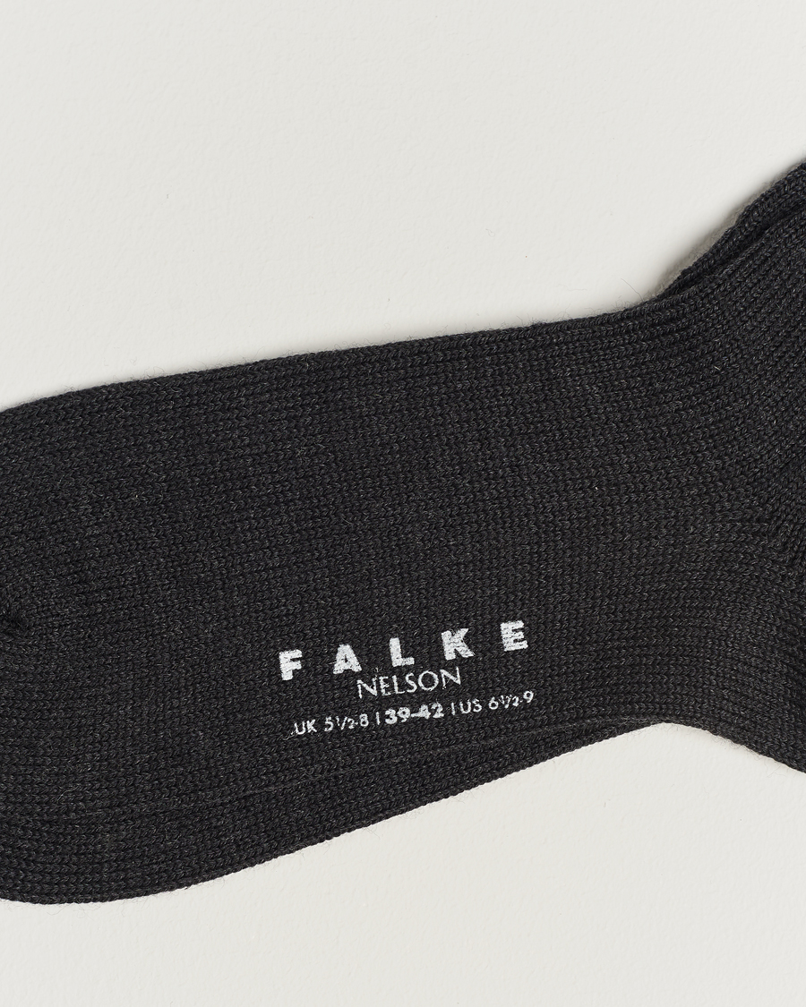 Herre |  | Falke | Nelson Wool Boot Sock Anthracite Melange