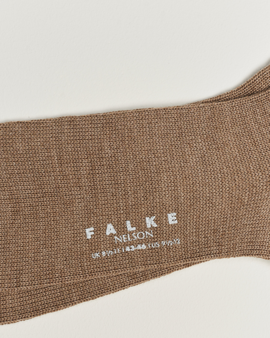 Herre | Undertøj | Falke | Nelson Wool Boot Sock Nutmeg Melange