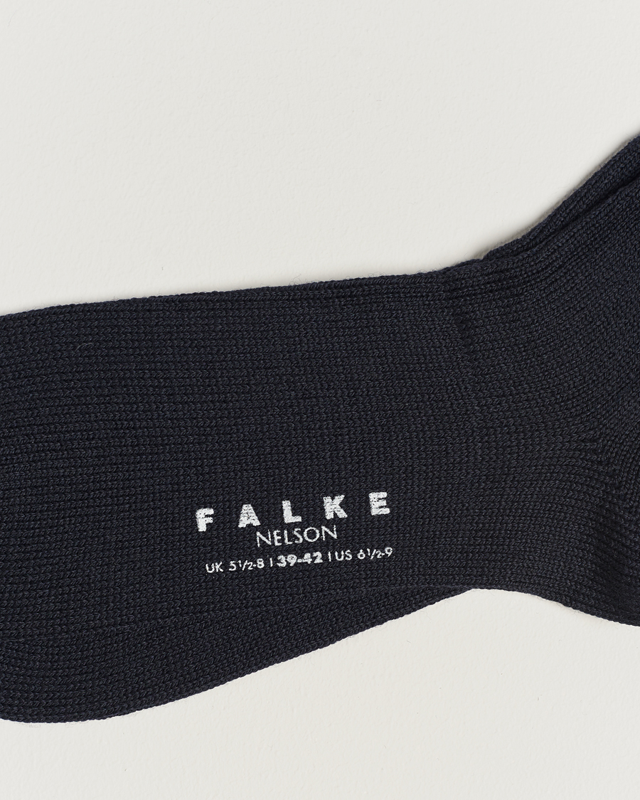 Herre | Undertøj | Falke | Nelson Wool Boot Sock Dark Navy