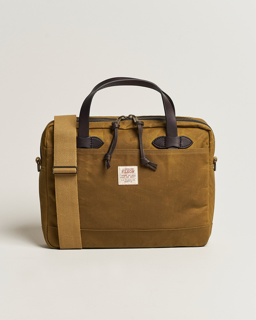 Herre | Tasker | Filson | Tin Cloth Compact Briefcase Dark Tan