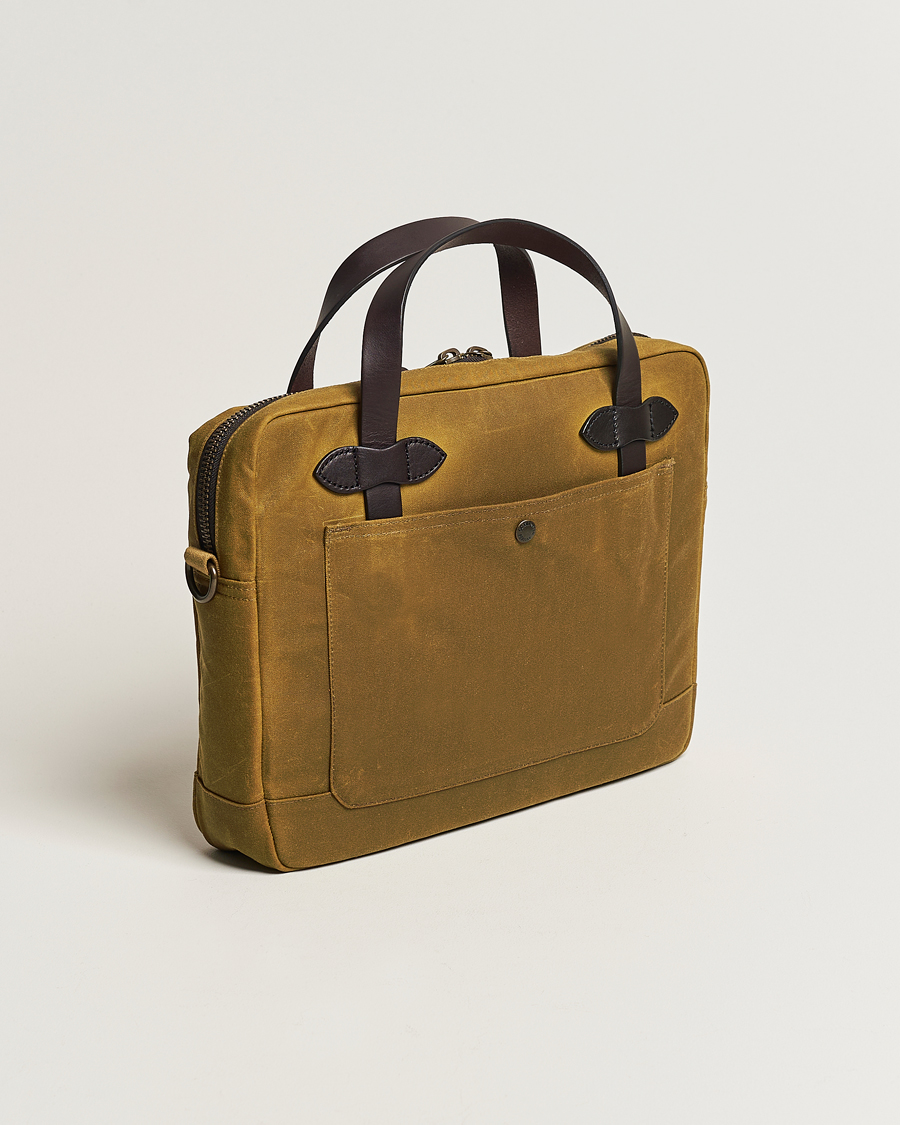 Herre | Tasker | Filson | Tin Cloth Compact Briefcase Dark Tan