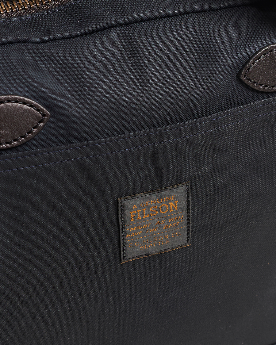 Herre | Filson Tin Cloth Compact Briefcase Navy | Filson | Tin Cloth Compact Briefcase Navy