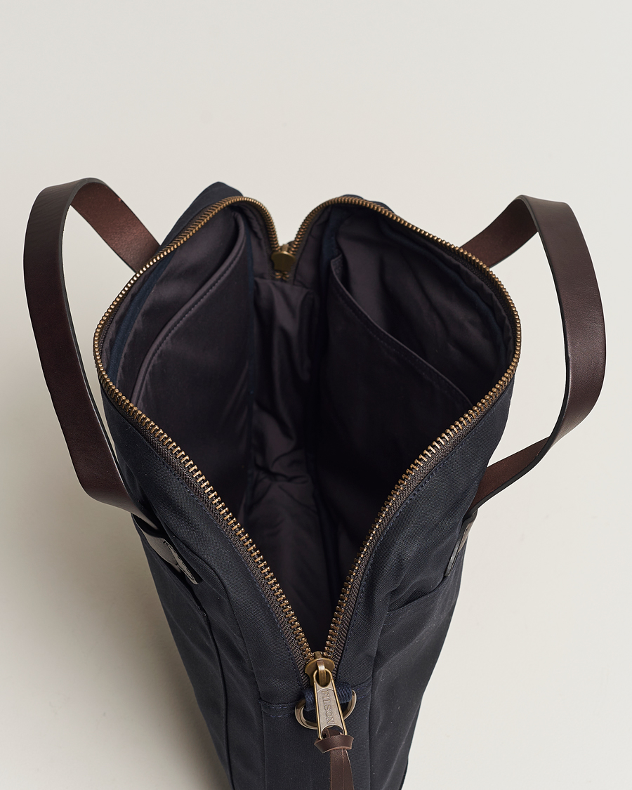 Herre | Filson Tin Cloth Compact Briefcase Navy | Filson | Tin Cloth Compact Briefcase Navy
