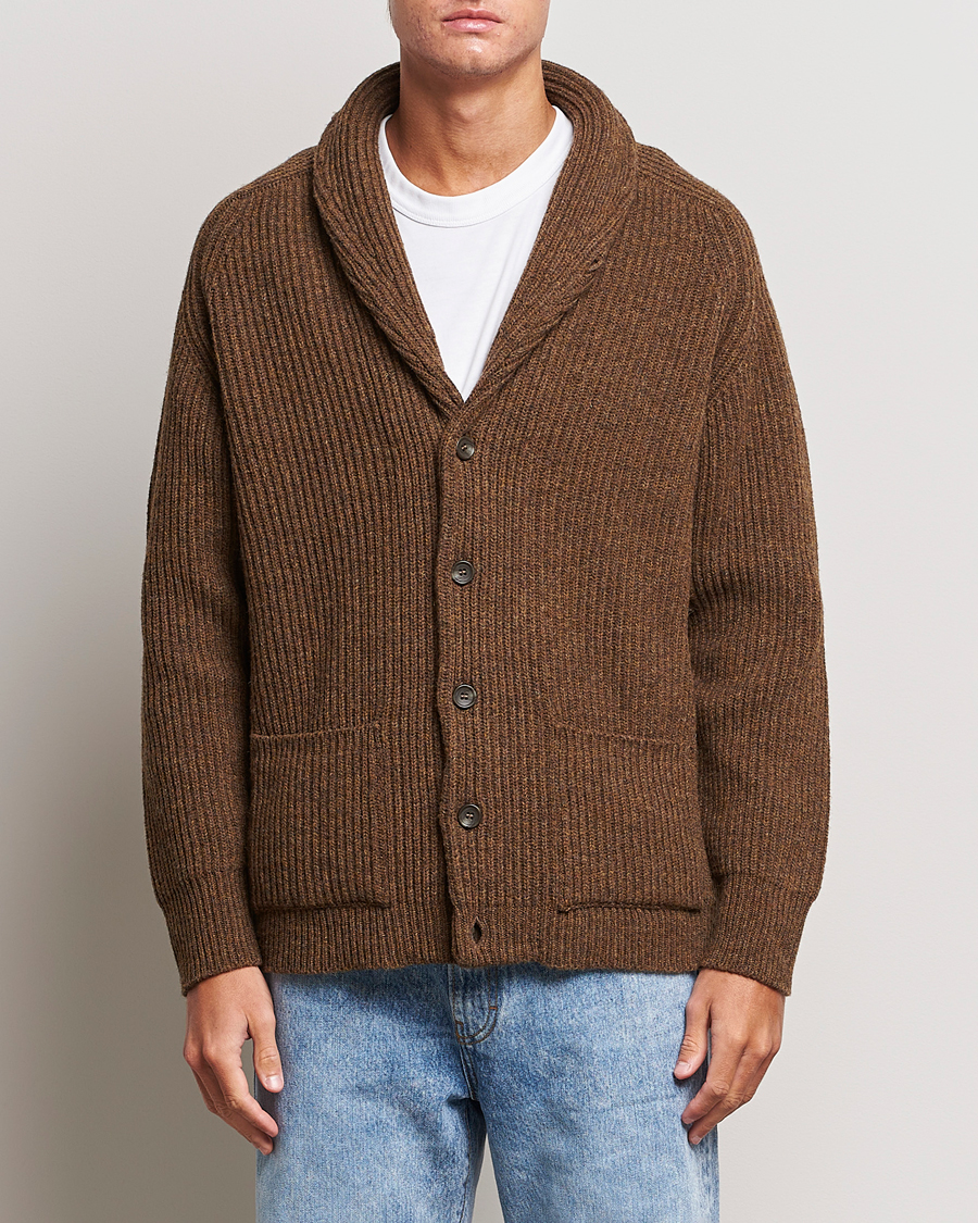 Herre | Filson | Filson | Bristol Wool Cardigan Brown Heather
