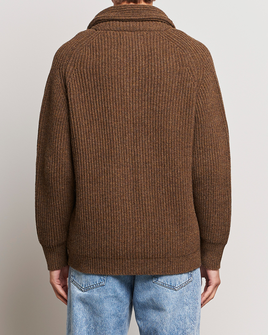 Herre | Trøjer | Filson | Bristol Wool Cardigan Brown Heather