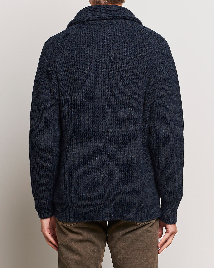 Herre | Trøjer | Filson | Bristol Wool Cardigan Dark Navy Heather