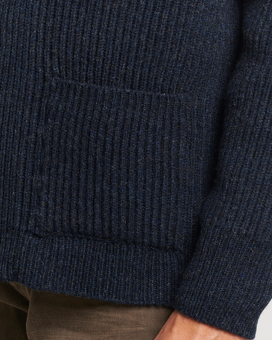 Herre | Trøjer | Filson | Bristol Wool Cardigan Dark Navy Heather