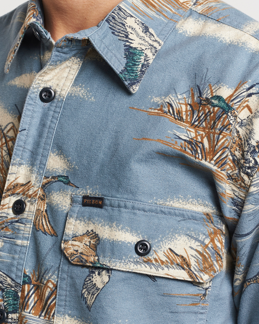 Herre | Skjorter | Filson | Field Flannel Shirt Marsh Scenic/Blue