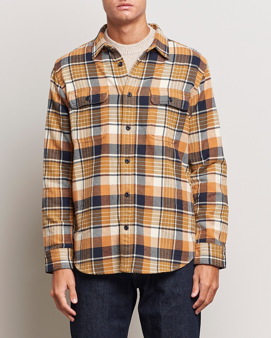 Herre | Filson | Filson | Vintage Flannel Work Shirt Navy/Cumin Red