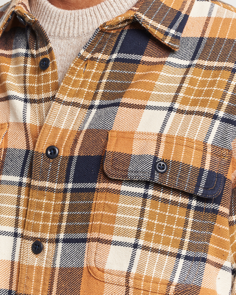 Herre | Skjorter | Filson | Vintage Flannel Work Shirt Navy/Cumin Red