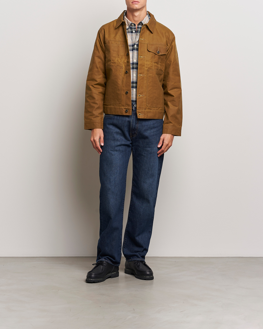 Herre | Jakker | Filson | Short Lined Tin Cloth Cruiser Dark Tan