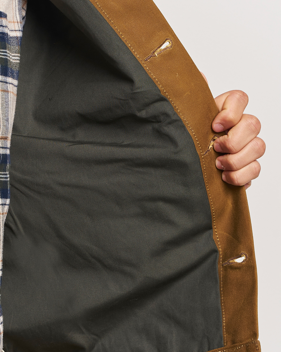 Herre | Jakker | Filson | Short Lined Tin Cloth Cruiser Dark Tan