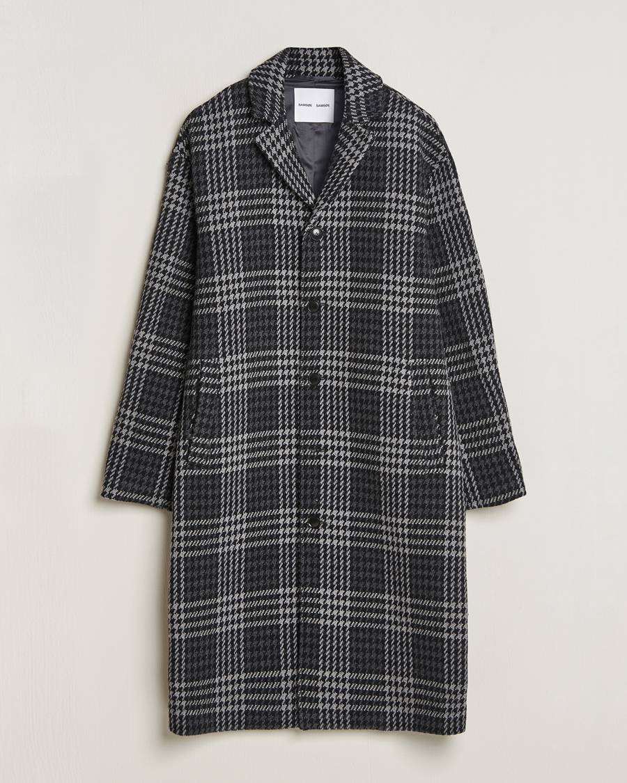 Herre | Jakker | Samsøe Samsøe | Samsøe & Samsøe Stefano Checked Coat Black
