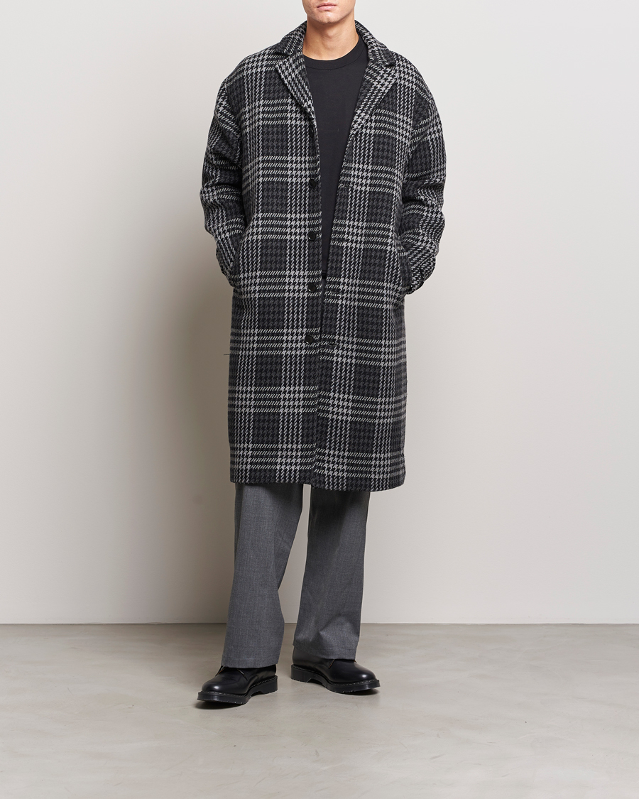 Herre | Jakker | Samsøe Samsøe | Samsøe & Samsøe Stefano Checked Coat Black