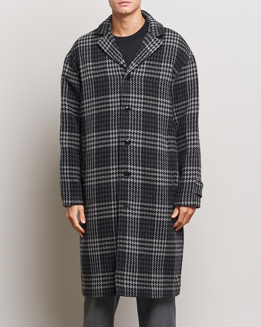 Herre | Enkle jakker | Samsøe & Samsøe | Stefano Checked Coat Black