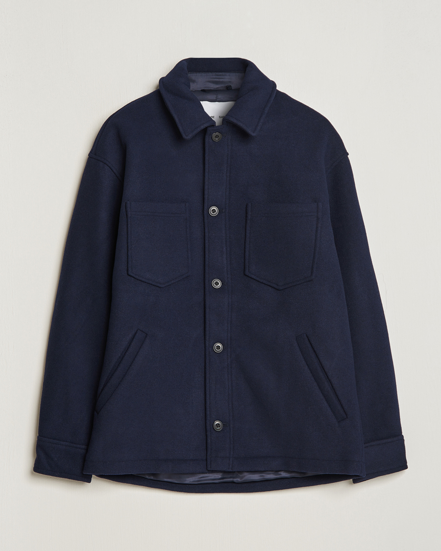 Herre | Jakker | Samsøe Samsøe | Pally Padded Shirt Jacket Salute Navy