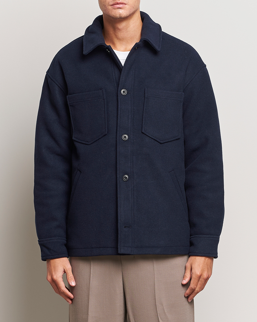 Herre | Enkle jakker | Samsøe & Samsøe | Pally Padded Shirt Jacket Salute Navy