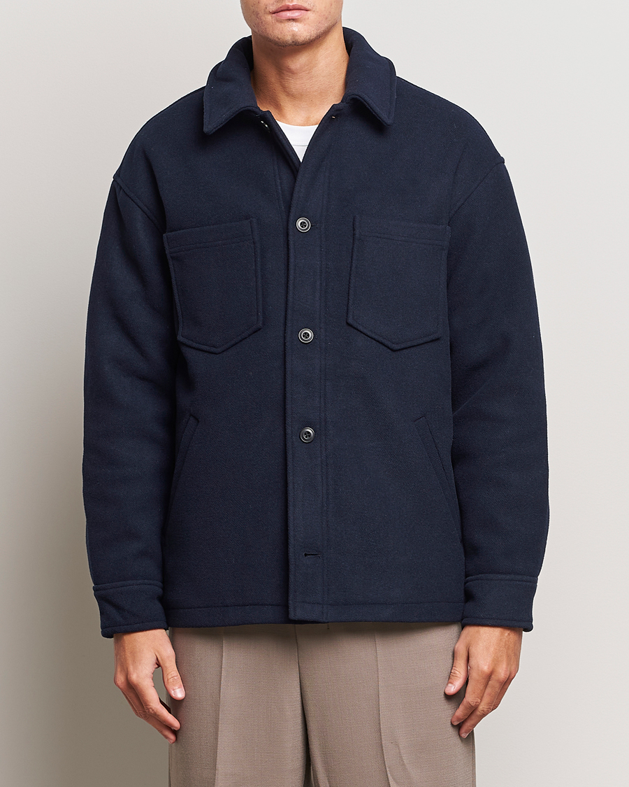 Herre | Jakker | Samsøe Samsøe | Pally Padded Shirt Jacket Salute Navy