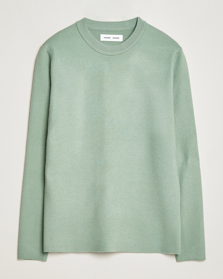 Herre | Trøjer | Samsøe Samsøe | Samsøe & Samsøe Guna Crew Neck Iceberg Green