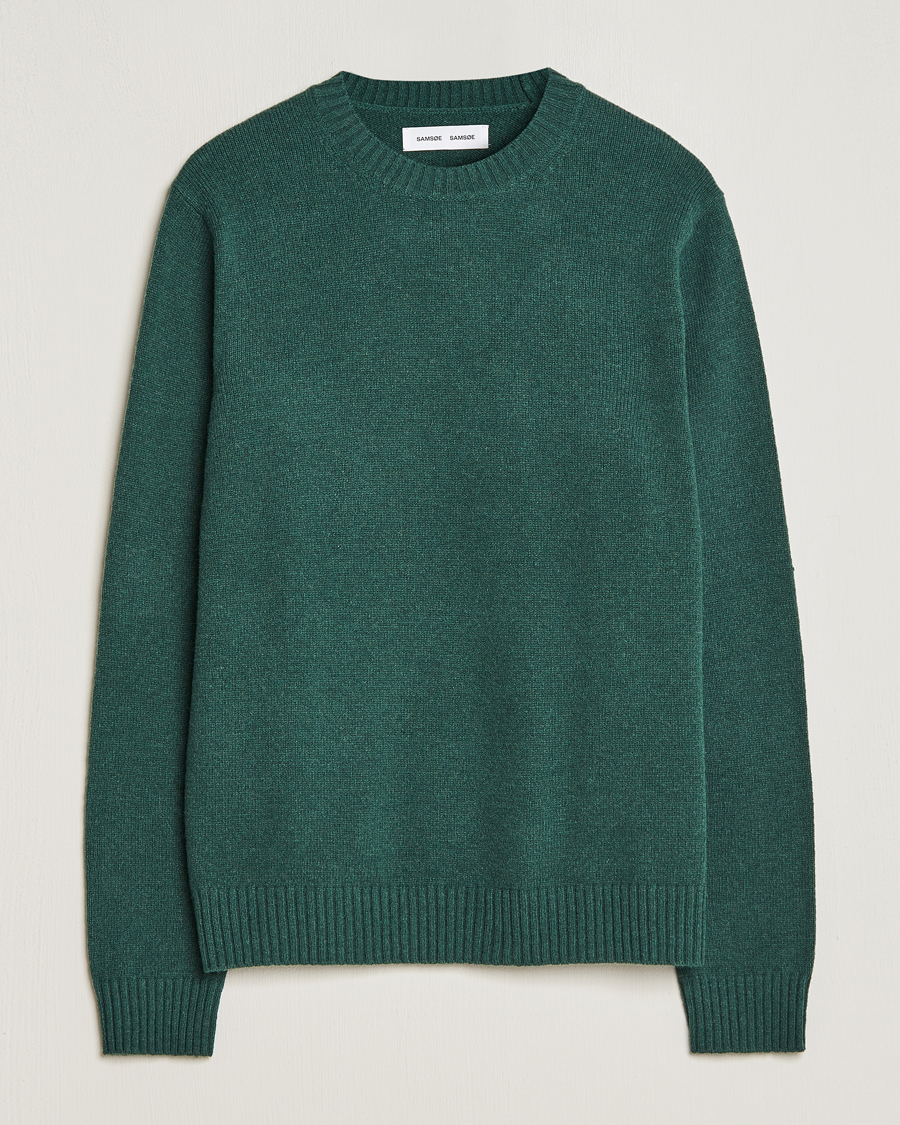Herre | Trøjer | Samsøe Samsøe | Samsøe & Samsøe Syllie Wool Crew Neck Garden Topiary