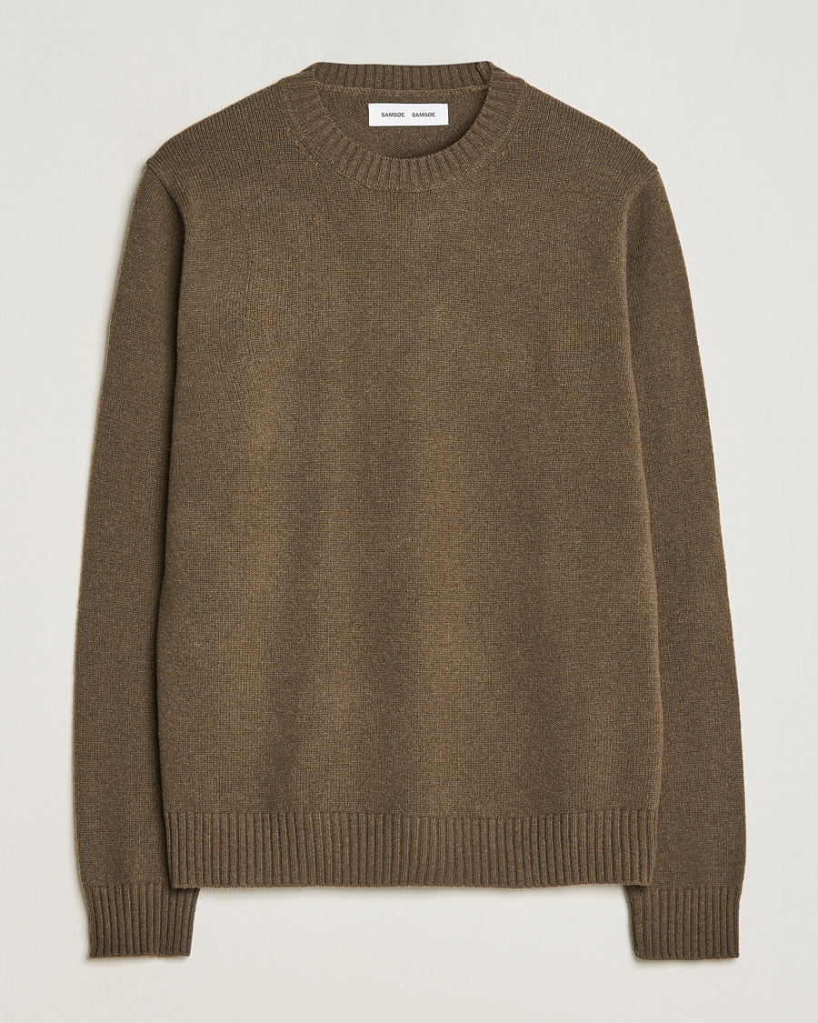 Herre | Trøjer | Samsøe Samsøe | Samsøe & Samsøe Syllie Wool Crew Neck Crocodile
