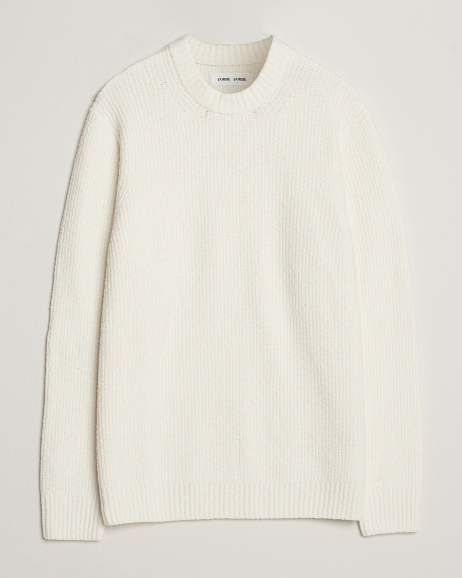Herre | Trøjer | Samsøe Samsøe | Alts Heavy Knitted Crew Neck Clear Cream