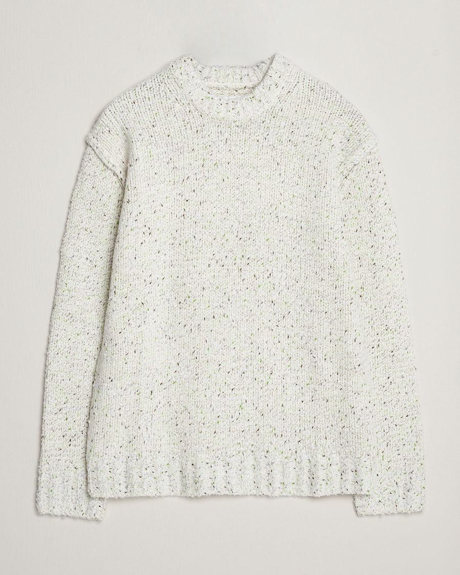 Herre | Trøjer | Samsøe Samsøe | Samsøe & Samsøe Max Heavy Knitted Crew Neck White Neps