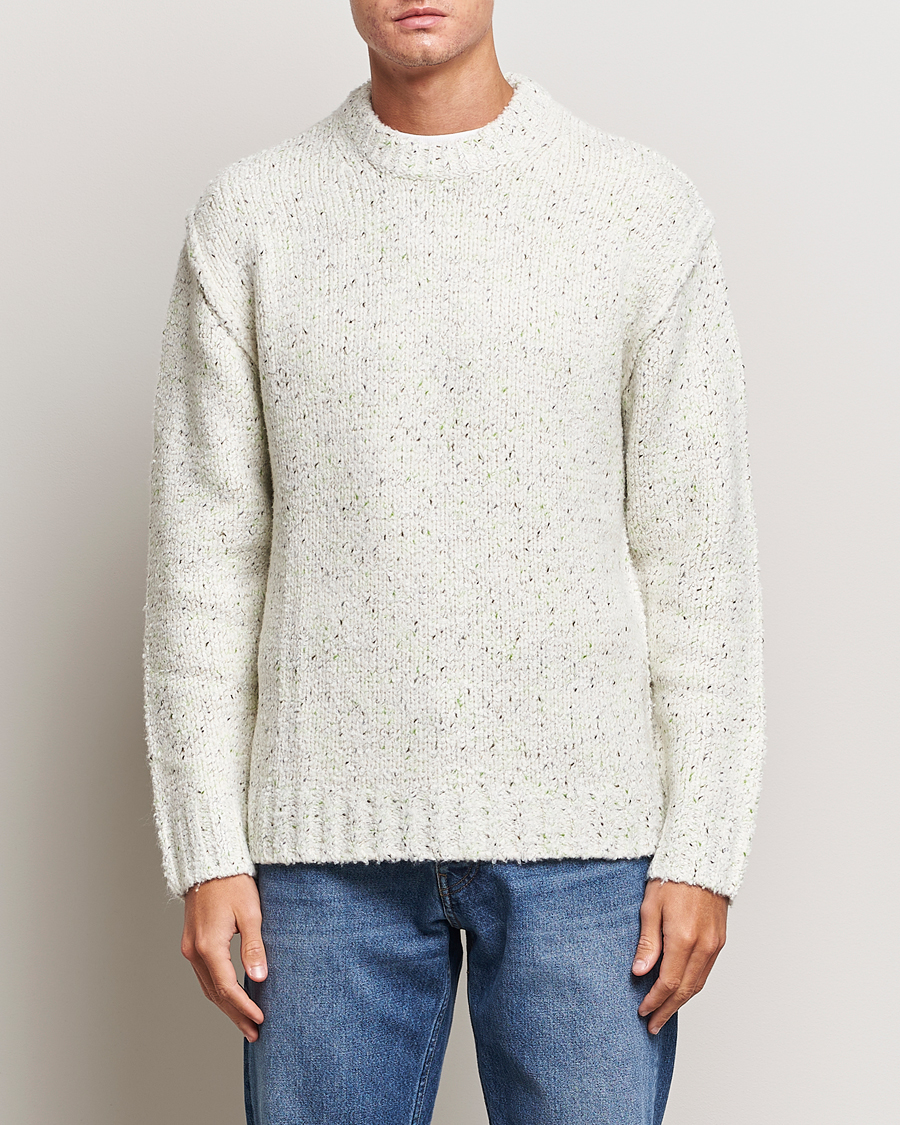 Herre | Samsøe & Samsøe | Samsøe & Samsøe | Max Heavy Knitted Crew Neck White Neps