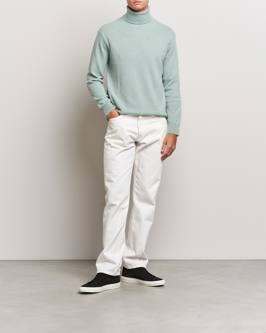 Herre | Trøjer | Samsøe Samsøe | Samsøe & Samsøe Viktor Wool Knitted Rollneck Iceberg Green