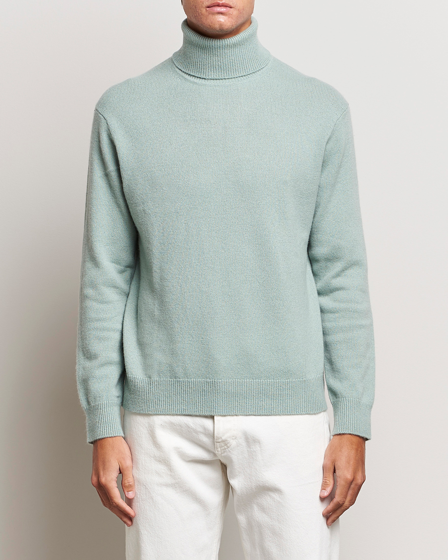 Herre | Trøjer | Samsøe Samsøe | Samsøe & Samsøe Viktor Wool Knitted Rollneck Iceberg Green