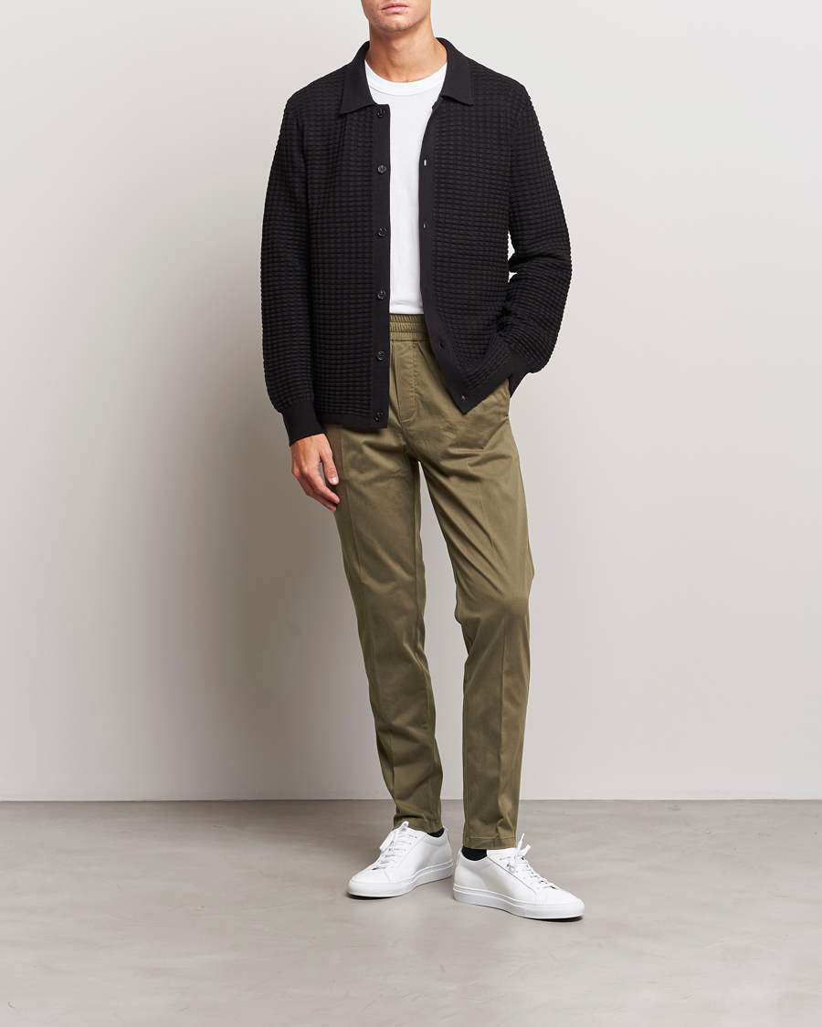 Herre | Trøjer | Samsøe Samsøe | Samsøe & Samsøe Jules Waffle Knitted Cardigan Black