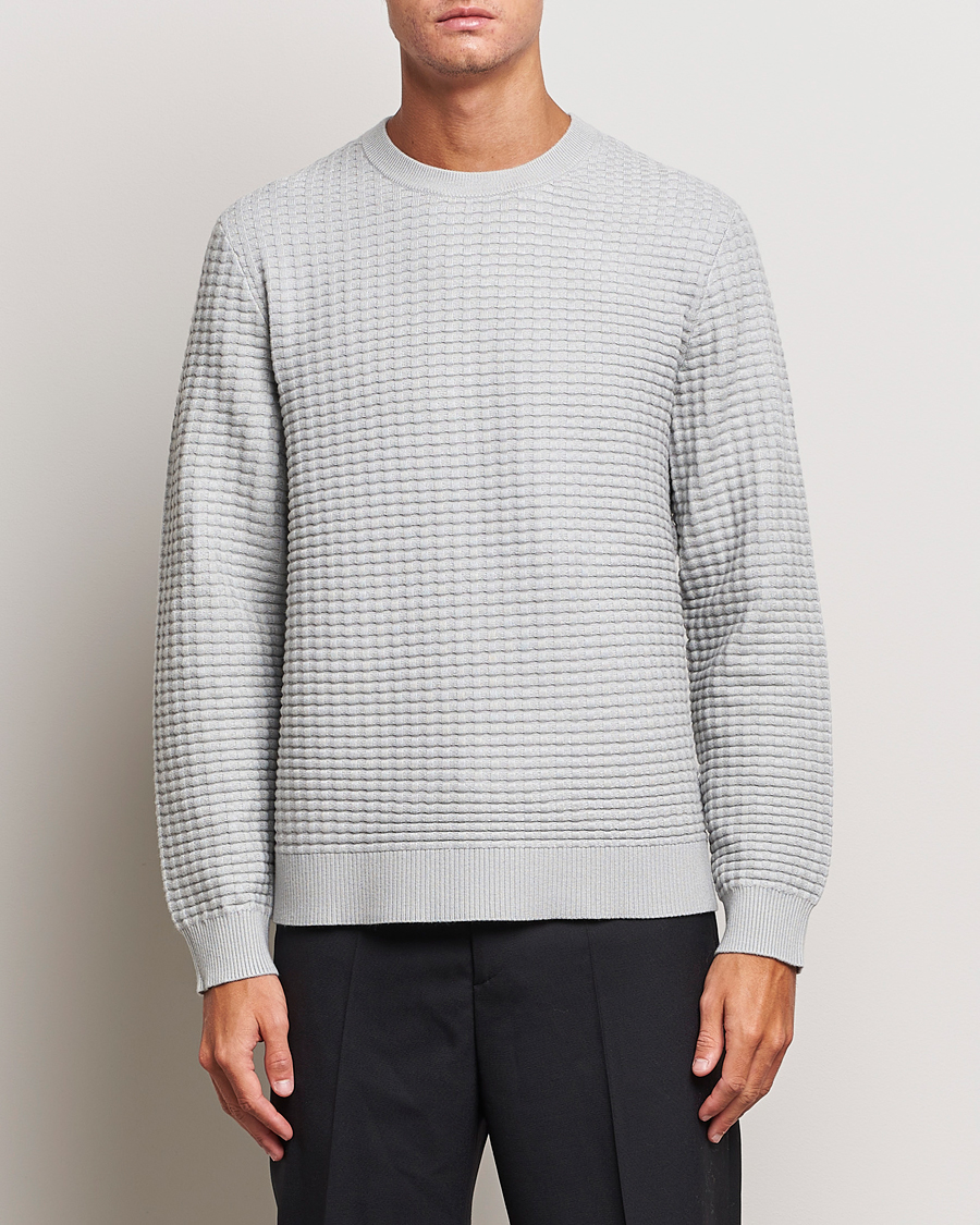 Herre | Samsøe & Samsøe | Samsøe & Samsøe | Jules Waffle Knitted Crew Neck High Rise Grey