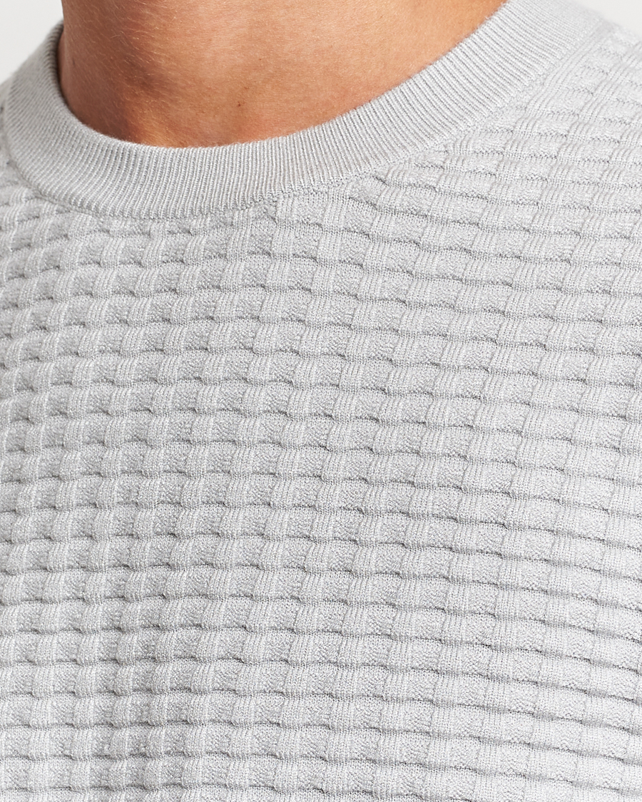 Herre | Trøjer | Samsøe Samsøe | Samsøe & Samsøe Jules Waffle Knitted Crew Neck High Rise Grey