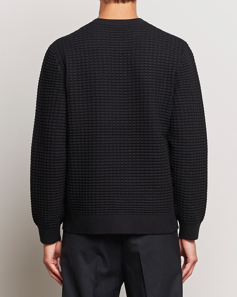 Herre | Trøjer | Samsøe Samsøe | Samsøe & Samsøe Jules Waffle Knitted Crew Neck Black
