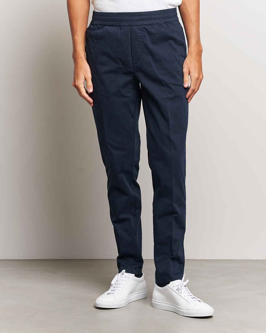 Påvirke tør Kartofler Filippa K Terry Gabardine Cropped Turn Up Trousers Navy - CareOfCarl.dk