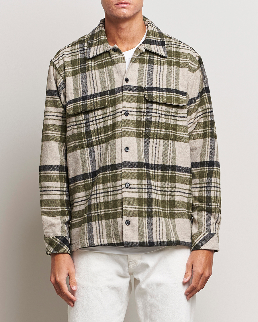 Herre | Skjorter | Samsøe Samsøe | Samsøe & Samsøe Castor Checked Overshirt Sphagnum Multi