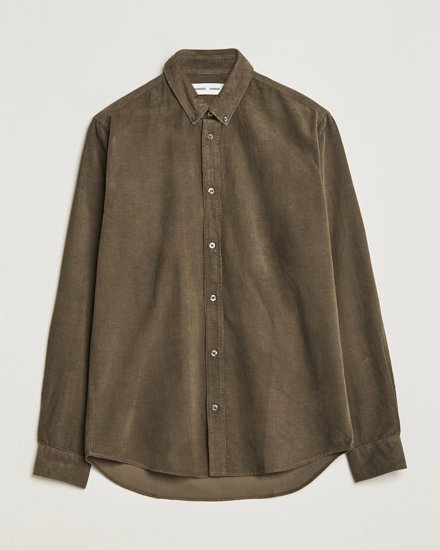 Herre | Skjorter | Samsøe Samsøe | Samsøe & Samsøe Liam Baby Cord Shirt Crocodile