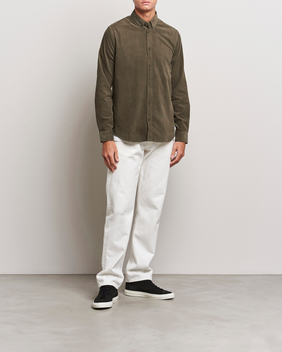 Herre | Skjorter | Samsøe Samsøe | Samsøe & Samsøe Liam Baby Cord Shirt Crocodile
