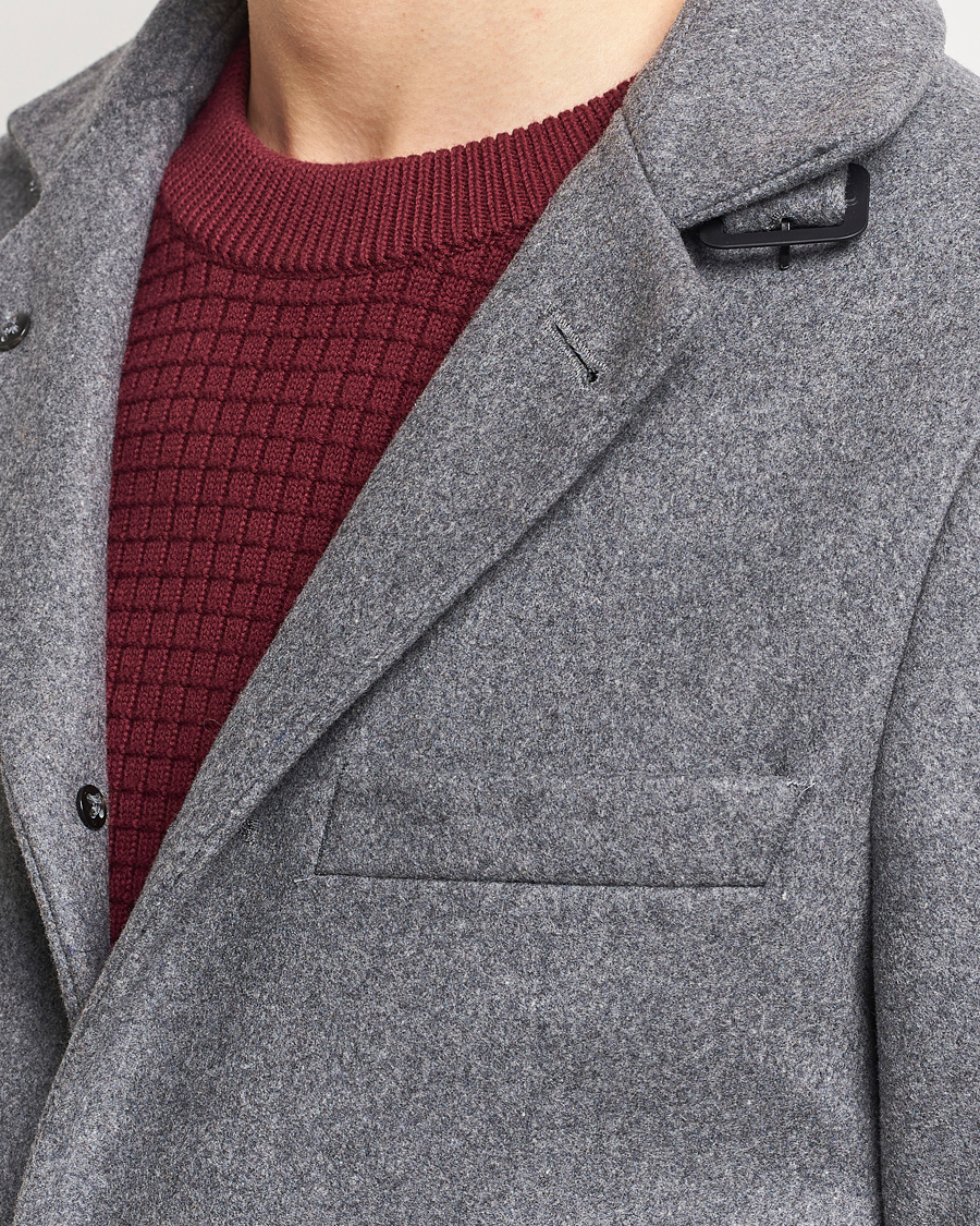 Herre | Jakker | J.Lindeberg | Holger Melton Coat Mid Grey Mel